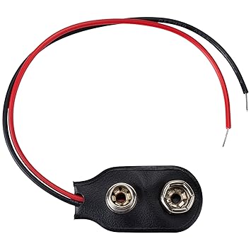 Parts Express Snap-type Battery Clip with Wire Leads for 9V Batteries &amp; Battery Holders