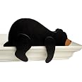 3Pcs Woodland Sleeping Bear Door Topper Set - Forest Nursery Decor, Wooden Bear Shelf Decor