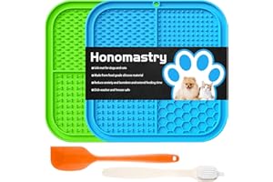 Honomastry Lick Mat for Dogs, Premium Lick Pad with Suction Cups for Dog Anxiety Relief, Slow Feeder Dog Bowls, Bathing, Grooming and Training.