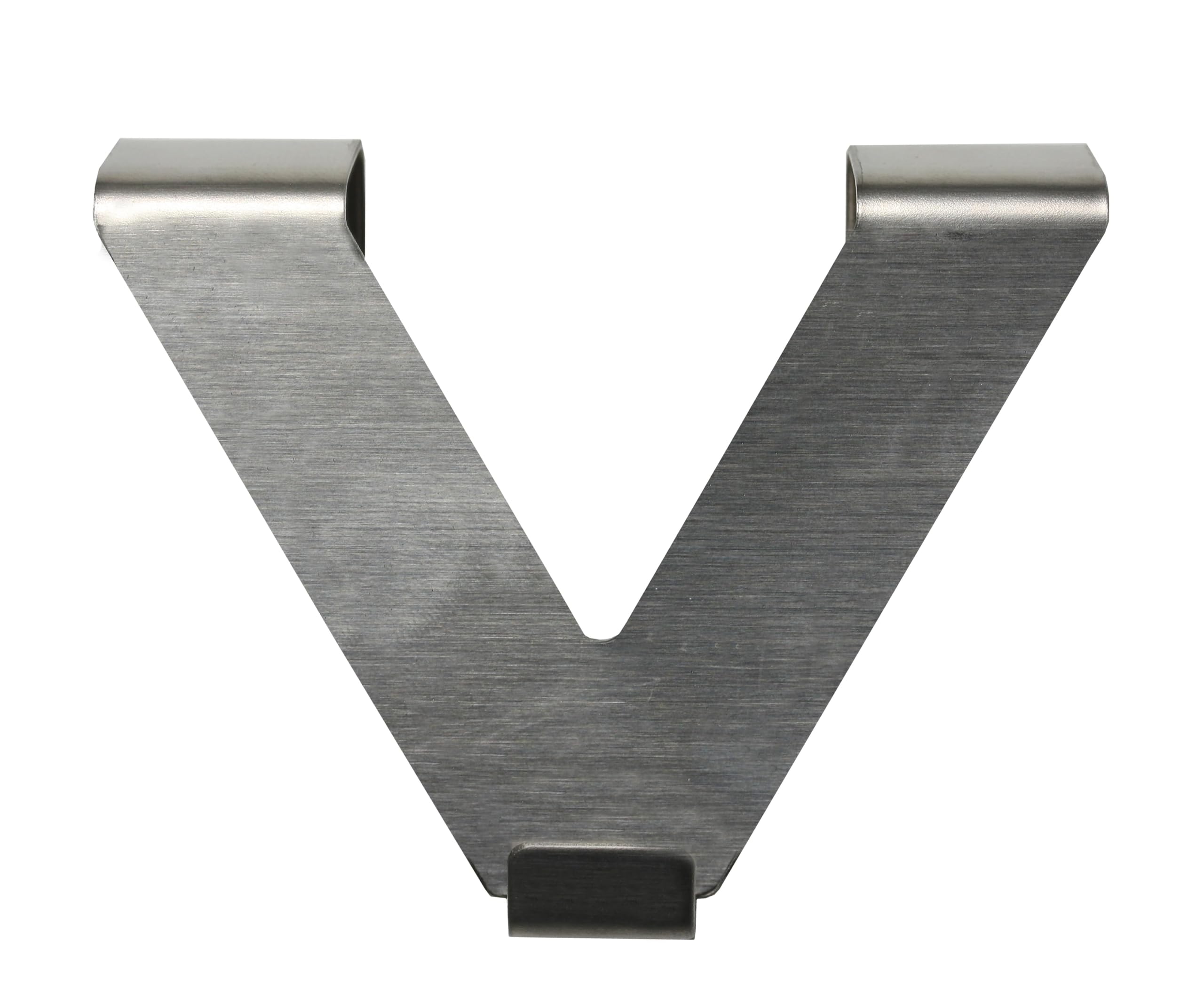 Gardinia Pack of 2 Stainless Steel Effect V Decorative Hooks for Window and Door Suitable for Roman Blinds, Curtains and Curtains