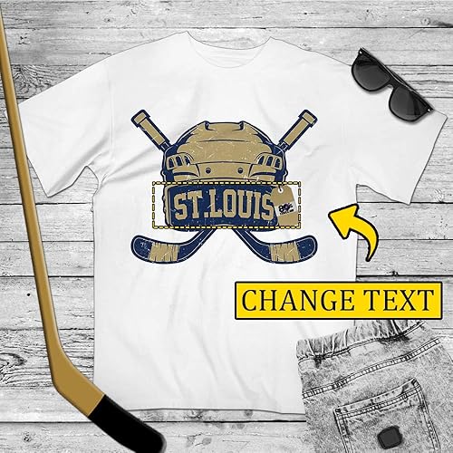 Amazon Com St Louis Hockey Helmet Big Fan Personalized Name Shirt