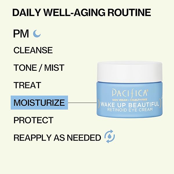 PACIFICA, EYE CREAM WAKE UP BEAUTIFUL RETINOID, 0.5 FL OZ