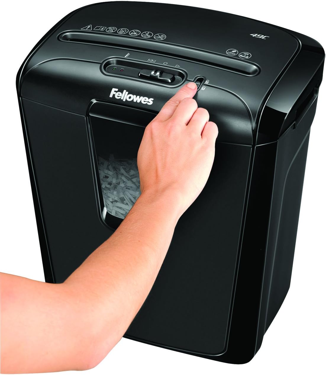 Fellowes Powershred 49C 8-Sheet Cross-Cut Paper and Credit Card Shredder (4605801), Black : Electronics