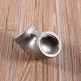 Dpofirs 1/2" 90 Degree Elbow Pipe Connector Stainless Steel Female Threaded DN15 view 2