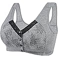 Daisy Bras for Older Women 2024 Comfy Convenient Front Closure Bras Full Support No Underwire Bras