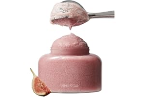 WHIPPED SEMO COMPANY WHIPPED VEGAN SCRUB FIGBUTTER 210g (7.40 oz) – Made with Fig & Cacao Butter | Soft as Gelato Texture, Enriched with Ceramide, Shea Butter & Niacinamide | 10x Finer than Sugar Scrubs | for Face & Body