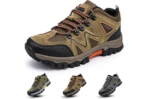 HUYANTIE Men's Outdoor Lightweight Breathable Orthopedic Hiking Shoes Comfortable Trekking Work Shoes for All Season