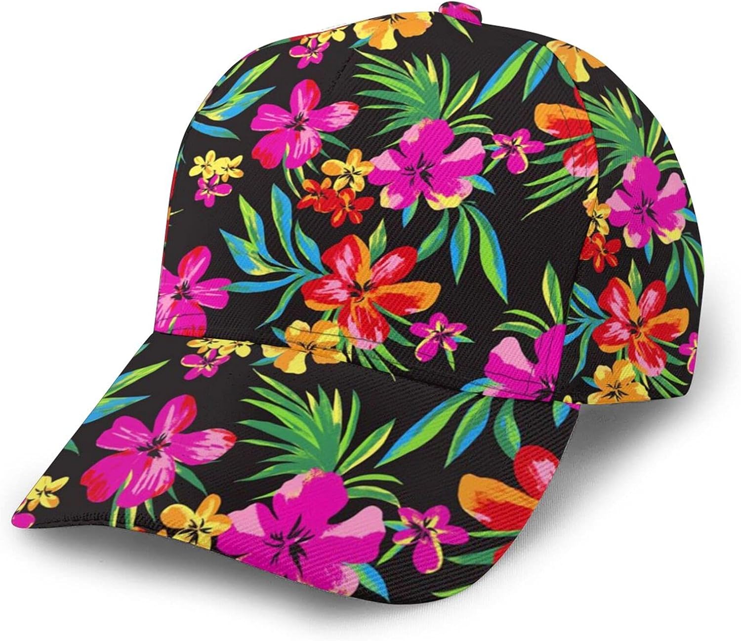 Hawaiian Colorful Flower Adjustable Vintage Dyed hat for Men Women