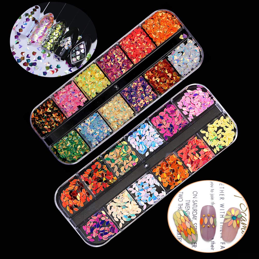 EBANKU 10 Boxes Nail Art Rhinestones Nail Studs Gems Nail Art Crystal Nail Jewels Nail Diamonds with 1 Pc Pick Up Tweezers 1 Pc Wax Pens for Nail Art Supplies Accessories : Beauty