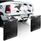 2" Hitch Mounted Mud Flaps for Trucks, Truck Mud Flaps Heavy Duty Adjustable Removeable Height and Width, Universal Duty Mud Flaps System to Protects Trailers from Scratches and Dirt.