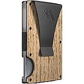 Mountain Voyage Co Minimalist Wallet for Men & Women - Slim RFID Wallet, Scratch Resistant, Credit Card Holder & Money Clip, Easily Removable Money & Cards, (Beech Wood Carbon)