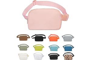 VOROLO Waist Pack for Running Fanny Pack for Women and Men Crossbody Belt Bag Bum Bag with Adjustable Strap for Sports Pink-1