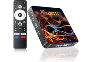 Android 14 TV Box, 2025 Smart Android TV Box 4K Quad-Core 64bit Cortex-A53 Chip Support 3D 4K HDR WiFi6 Dual-WiFi 2.4G/5G Blu