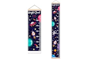 GUAWUBIANG Height Chart for Wall Art, Funny Space Theme Decor Height Chart for Boys Girls, Height Measurement for Wall Hanging, Perfect for Toddler Nursery Room Decor Height Wall Chart