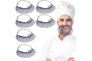 Shineyid 100 Pcs Elastic Comfortable Protective Beard Covers 18" Disposable Breathable Beard Net for Men (Black)