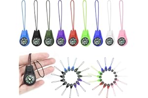 TAIKULA Mini Compass for Kids Keychain, Small Bulk Multi-Color Outdoor Camping Hiking Pocket Compass for Survival Kits Watchband Bracelet Necklace
