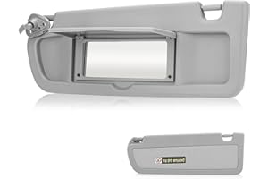HKPARTS Left Driver Side Sun Visor SunVisor for Honda Civic EX LX Sedan SI Coupe 2006 2007 2008 2009 2010 2011 83280-SNA-A01ZA (Gray)