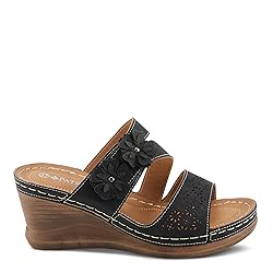 PATRIZIA Women's LOLLY Slide Wedge Sandals Black EU