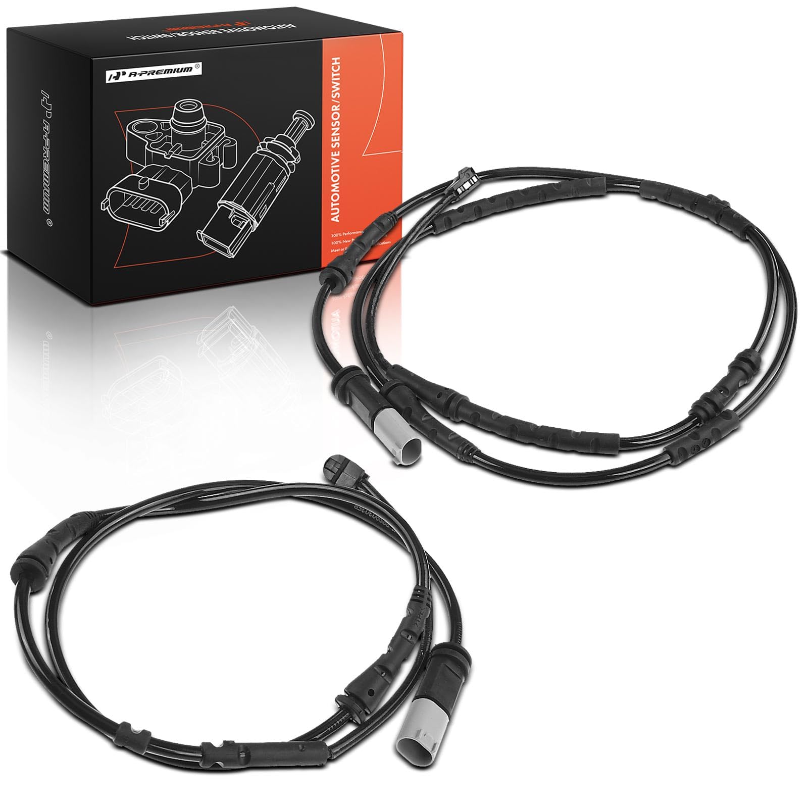 Photo 1 of A-Premium Front and Rear Disc Brake Pad Wear Sensors Compatible with BMW F25 Series X3 2011-2017, F26 Series X4 2015-2018, 2-PC Set