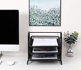 EasyPAG 3 Tier A4 Mesh In Tray Office Desk Tidy File Holder Black view 6