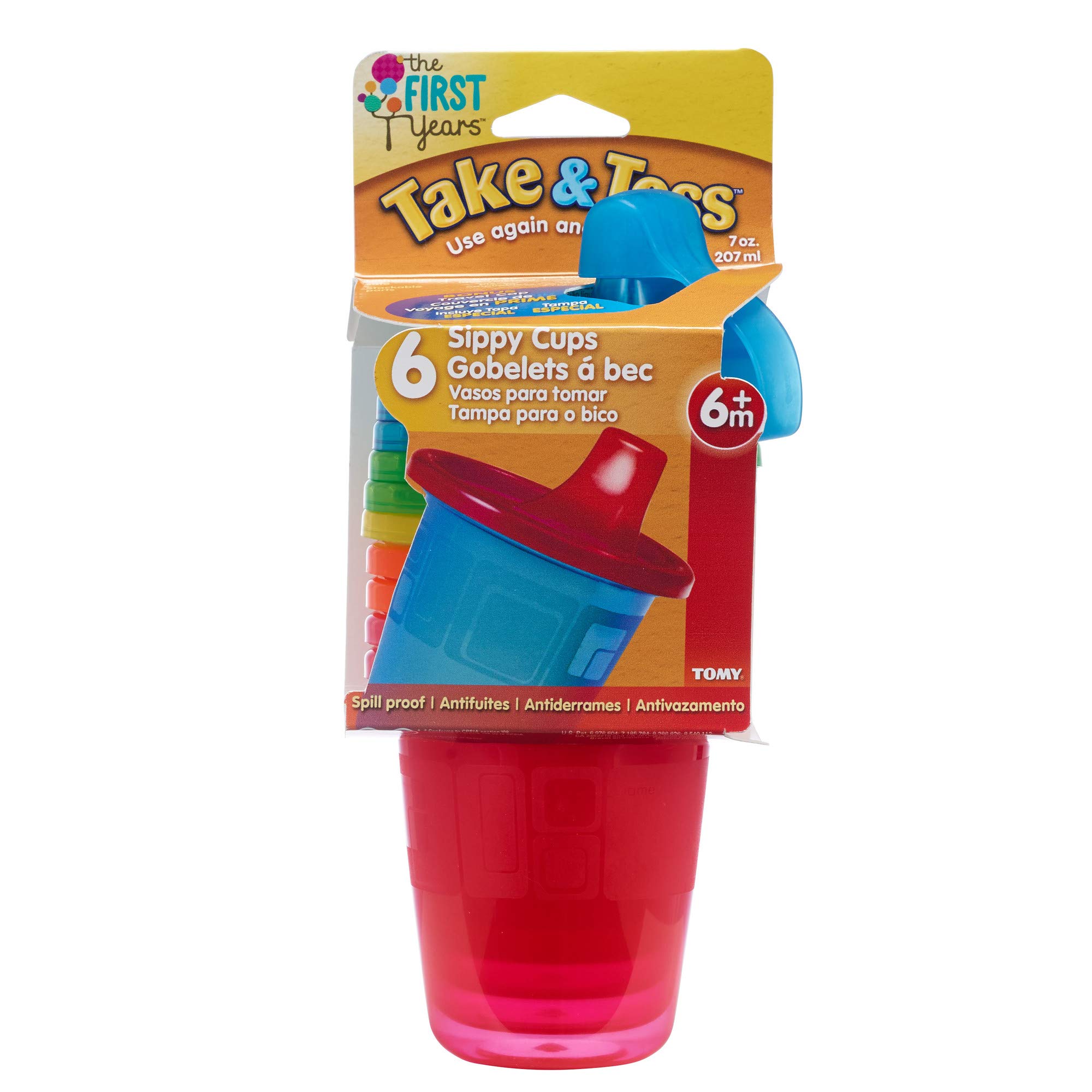 The First Years Take & Toss SpillProof 7 oz Sippy Cups 6 ea Assorted