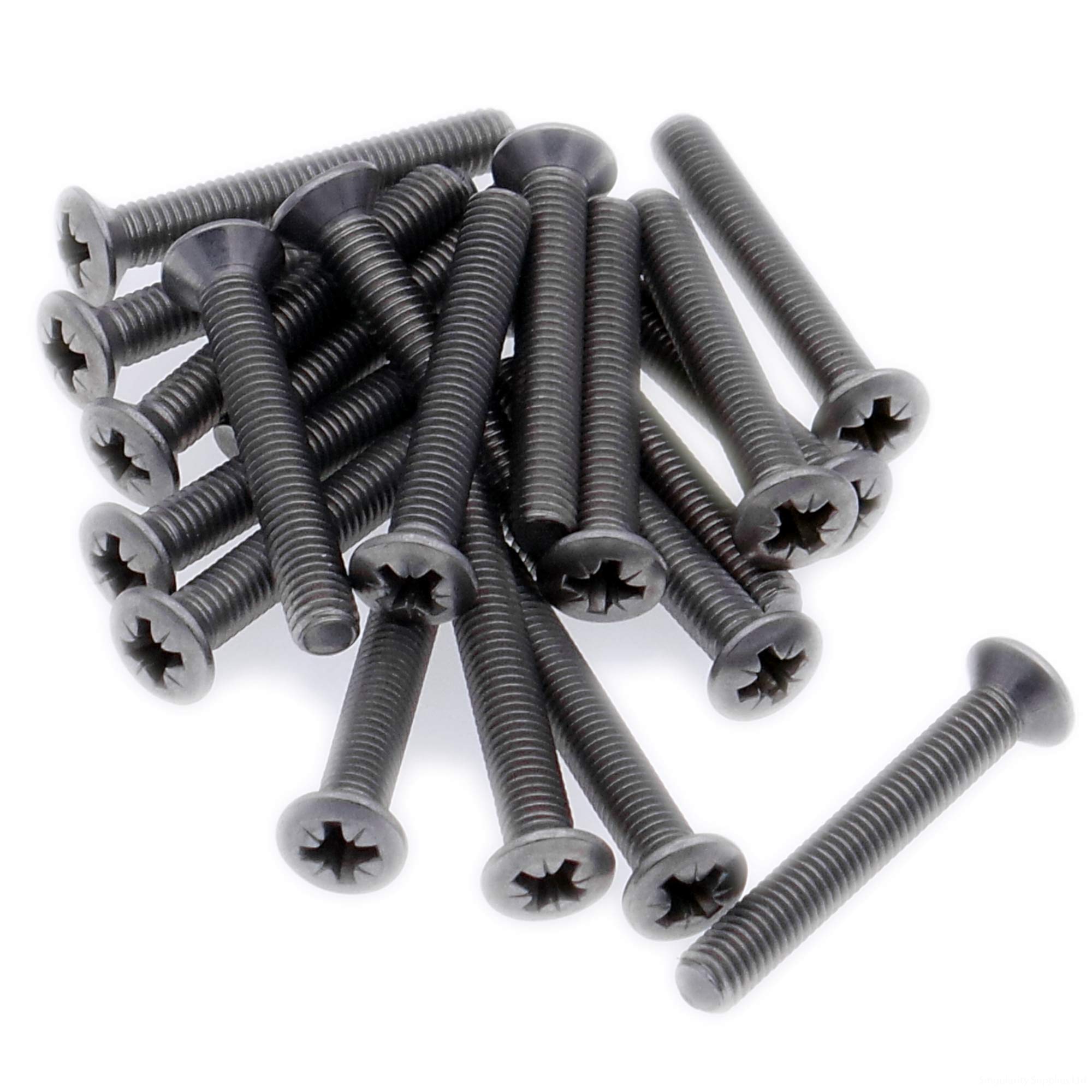 M5 (5mm x 20mm) Pozi Raised Countersunk Machine Screw (Bolt) - Stainless Steel (A2) (Pack of 20)