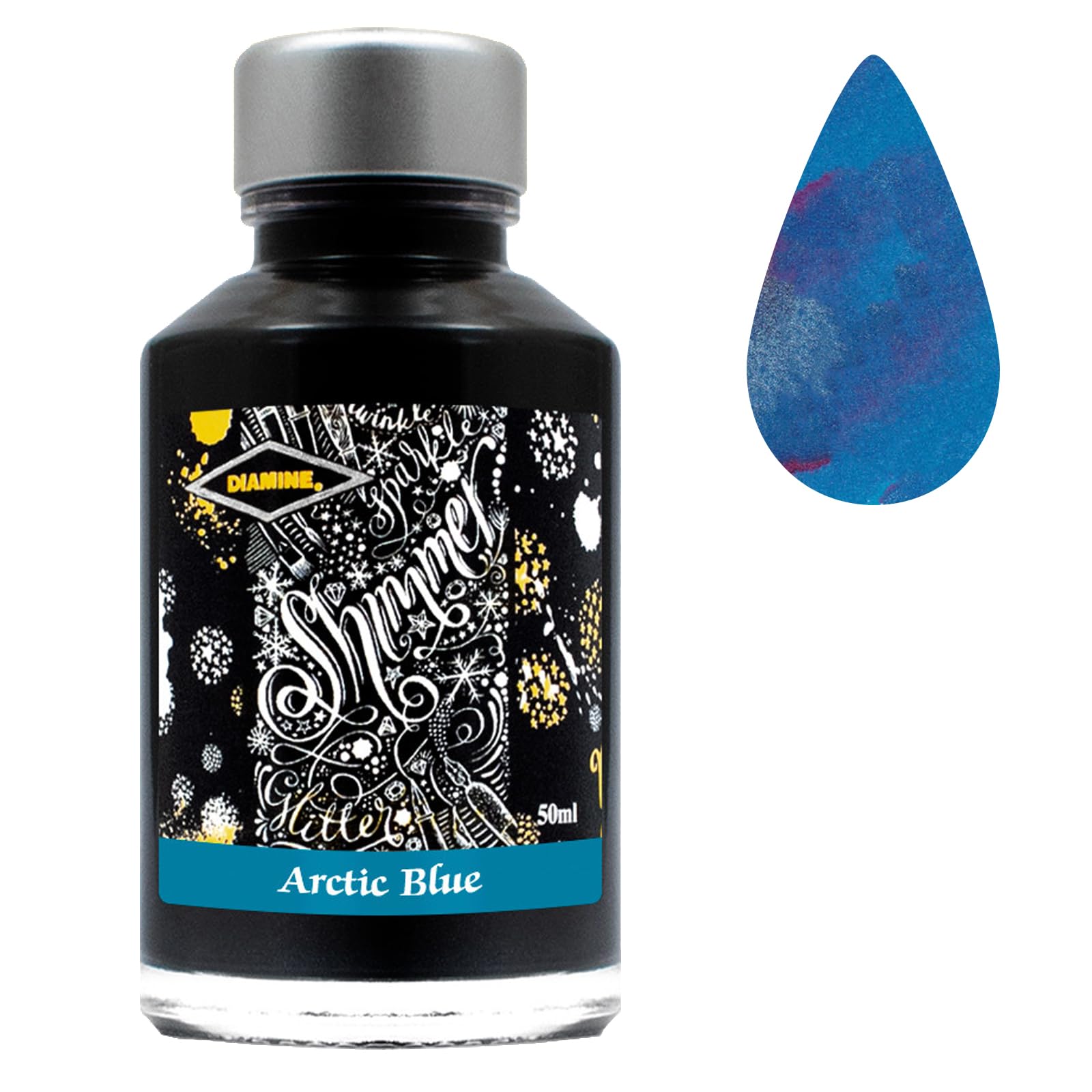 Diamine 50ml Shimmering ink Arctic Blue