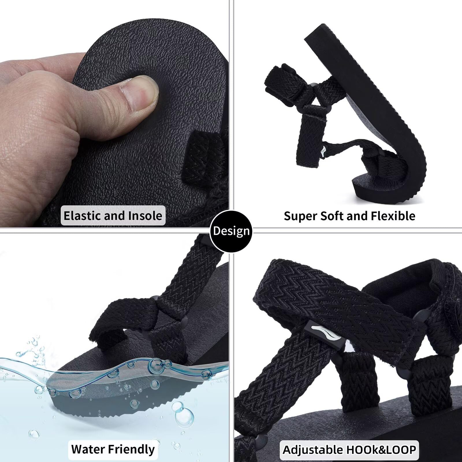 Women's Original Sport Sandals Hiking Sandals with Arch Support Yoga Mat Insole Light Weight Outdoor Water Shoes