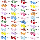 Geopty 10/20/40 Pack Fun Colorful Rimless Party Sunglasses Bulk Retro Funny Glasses Set for Bachelor Party Favors