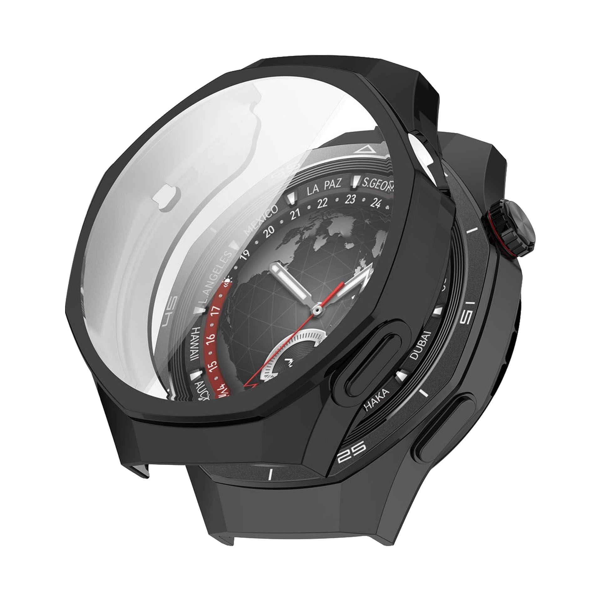 Koelaa for HUAWEI WATCH GT 5 Pro 46mm Case, Case with Screen Protector, Soft TPU Full Coverage Screen Cover Case, [Touch Sensitive] [Scratch-Resistant] [HD Clear] [Full Protection]-Black