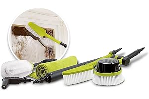 Sun Joe SPX-ACS-MAX Auto Cleaning System for Most Pressure Washers, Includes Rotating Brush, Feather Brush, Wheel Brush, Turbo Nozzle, Cloths and Universal Adapters for Most Brands up to 3500-PSI