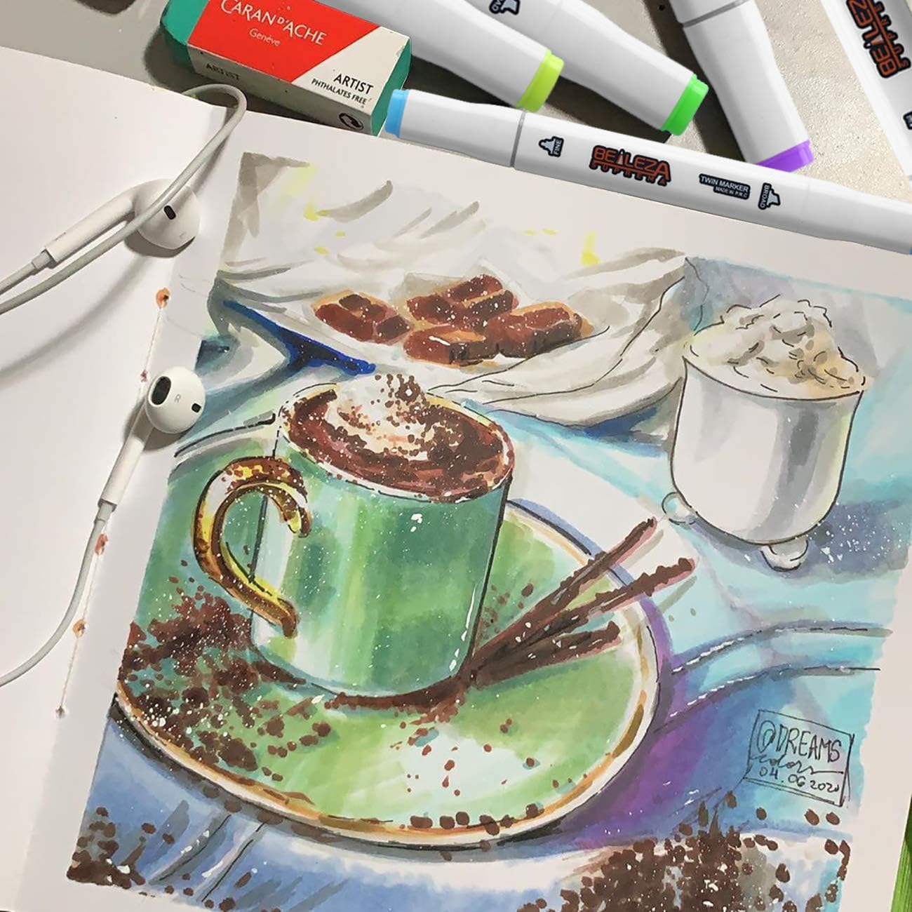 Alcohol Markers 80 Colors Art Markers for Drawing Professional Dual