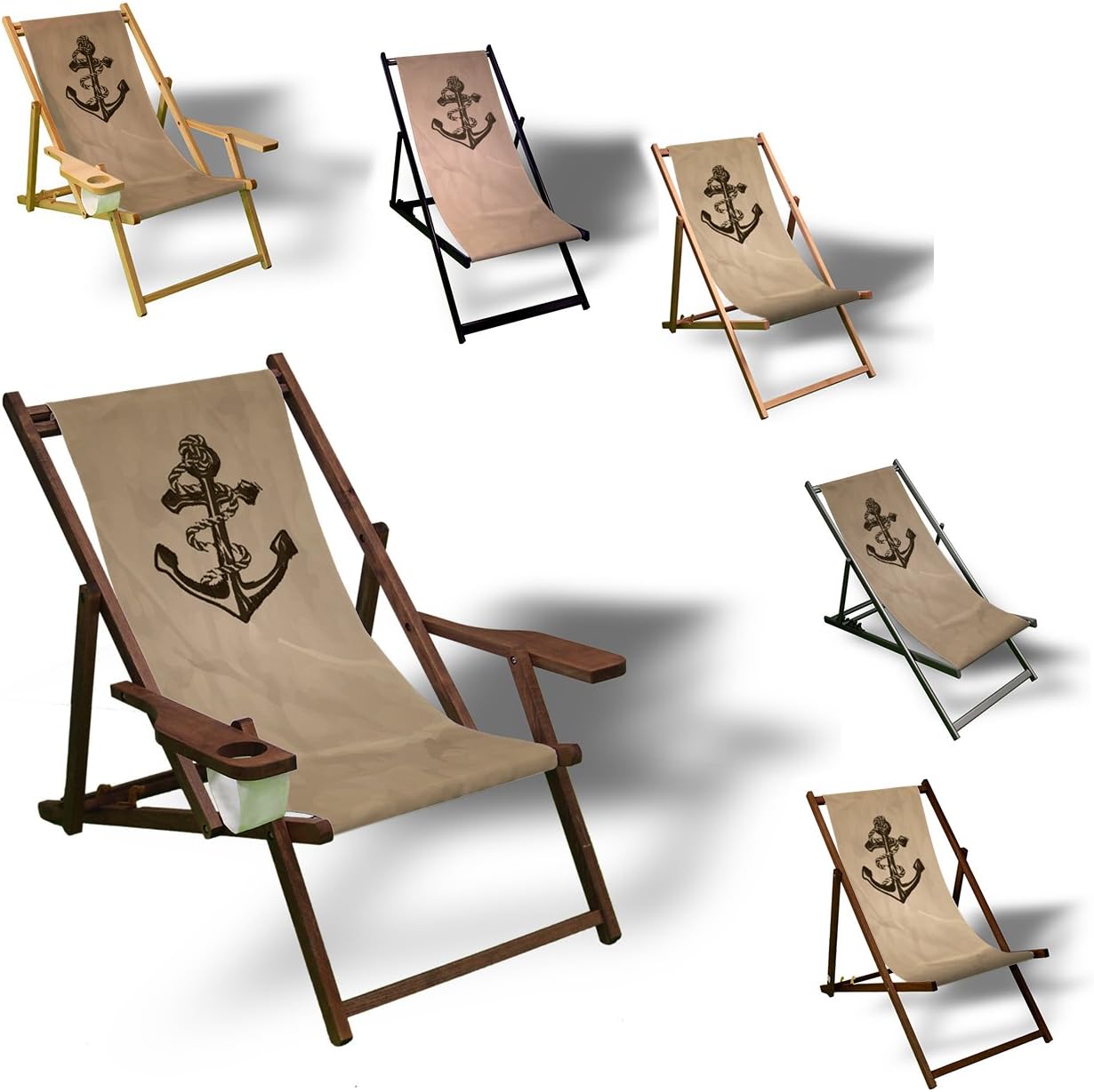 Amazon.de: Printalio - Anker - Liegestuhl Bedruckt Balkon Garten