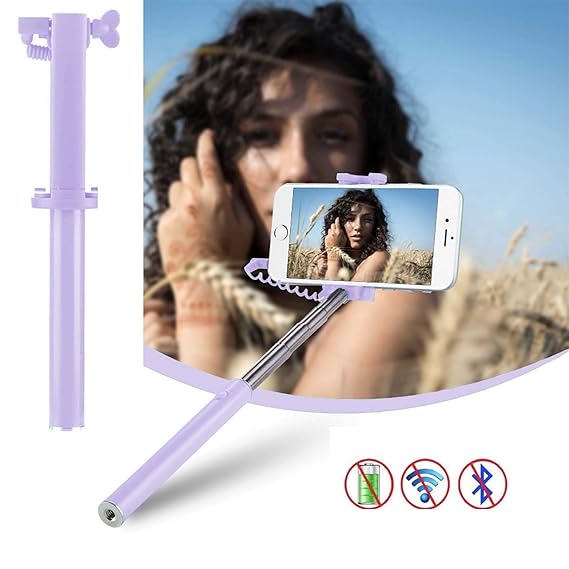 X-Tab Handy Selfie Stick für Phicomm Energy M/M+ / E550 Selfie Stange Stick Halterung Smartphone - UStick Lila
