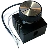 Midwest Hearth Fireplace &amp; Wood Stove Blower Fan Speed Control Rheostat | Variable Speed Switch with True Off Click, Fits Standard OEM Panel Holes, Knob &amp; Nut Included, 2-Wire, 115V AC Only, 3.0A