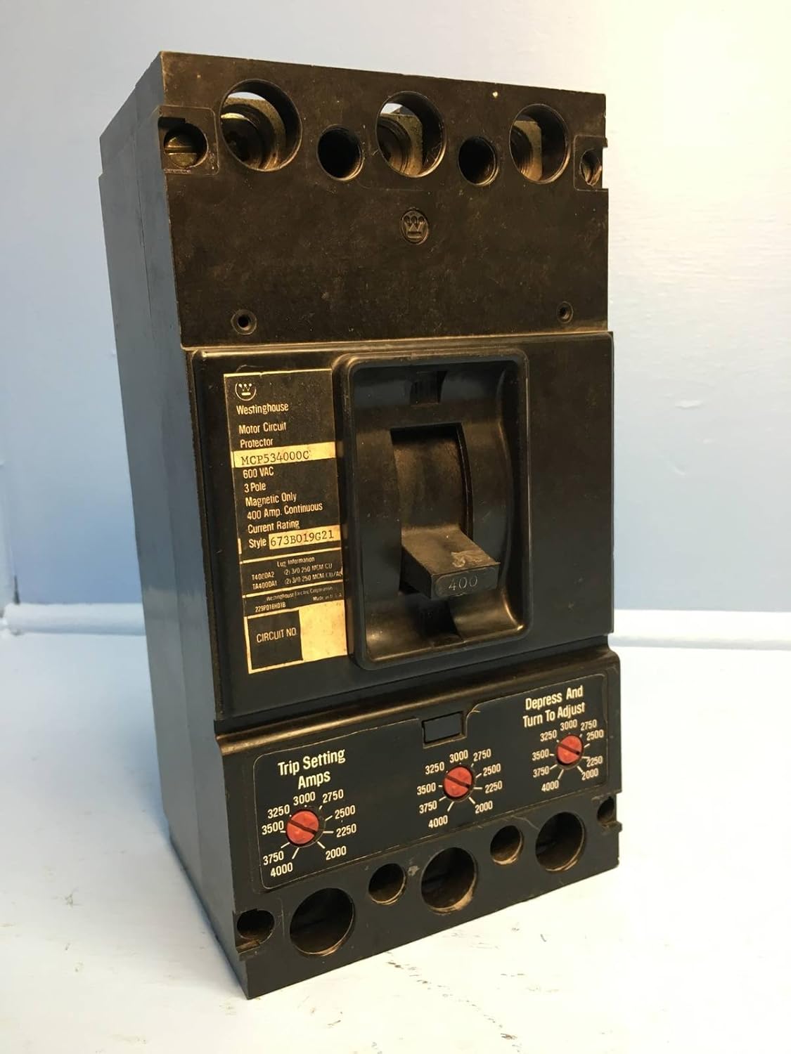 400A 3P 600V CIRCUIT BREAKER Industrial & Scientific