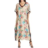 Miss Lavish London Women’s Caftans Dress, Long Kaftan Dress, Resort Wear Cover Up, Plus Size Swimsuit Coverup, Summer Kaftan