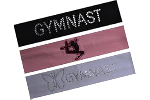 Funny Girl Designs Gymnast Set of 3 Gymnastics Cotton Stretch Headband Gift Set