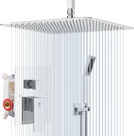 Sr Sun Rise 12 Inch Ceiling Mounted Shower System Rain Mixer