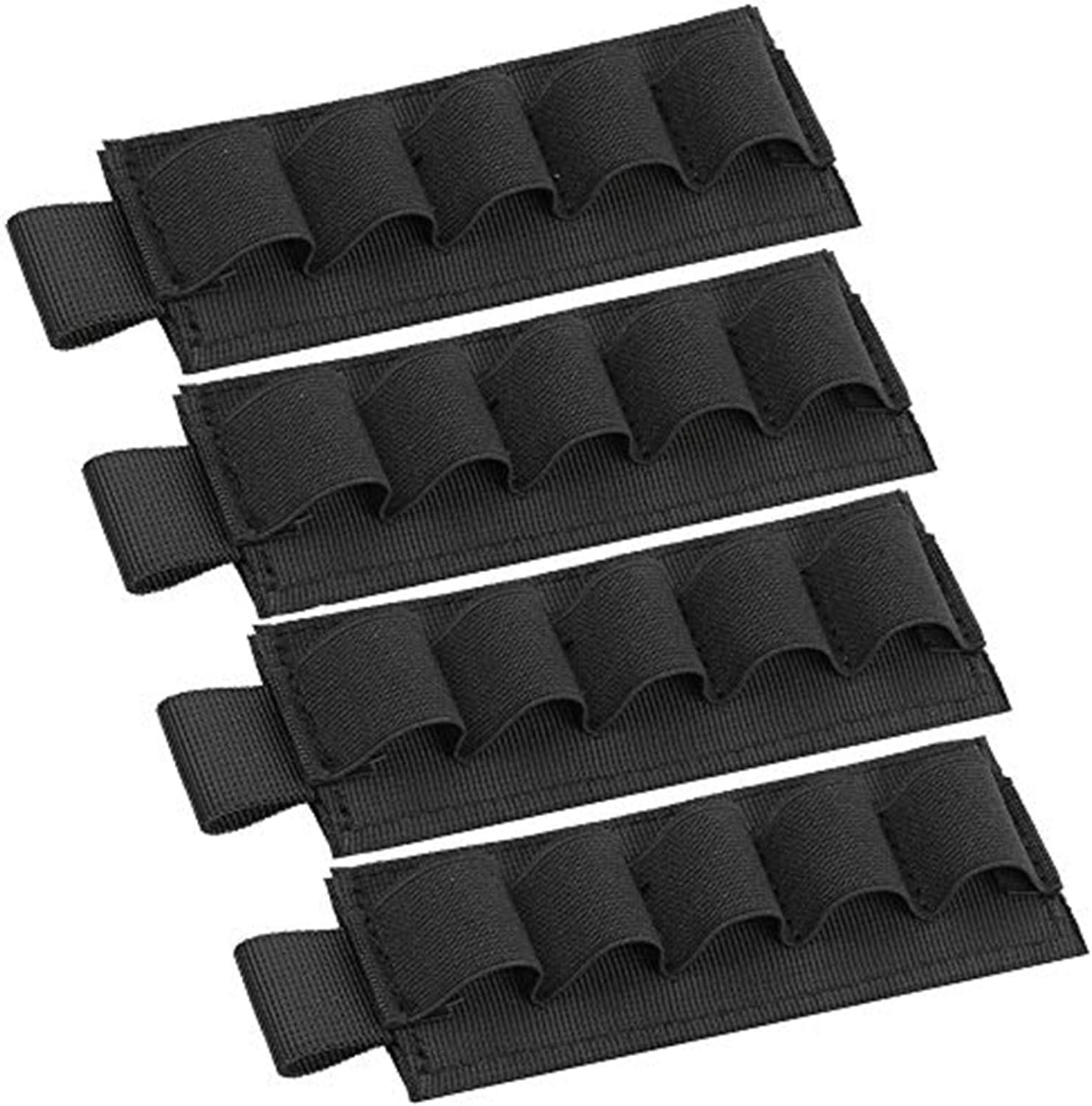 FUNANASUN Buttstock Holder Rifle Cartridge Shotgun Ammo Carrier Adhesive Side Saddle Nylon for 12Ga (5 Rounds- 2 Pack) : Sports & Outdoors