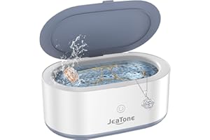 Ultrasonic Jewelry Cleaner, JeaTone 46KHz 20oz Jewelry Cleaner Ultrasonic Machine for Jewelry, Eyeglasses, Rings, Gold, Watch Strap, Dentures, SUS304 Stainless Steel Tank