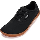 WHITIN Men's Wide Canvas Barefoot Sneakers | Zero Drop Sole | Minimalist Footwear