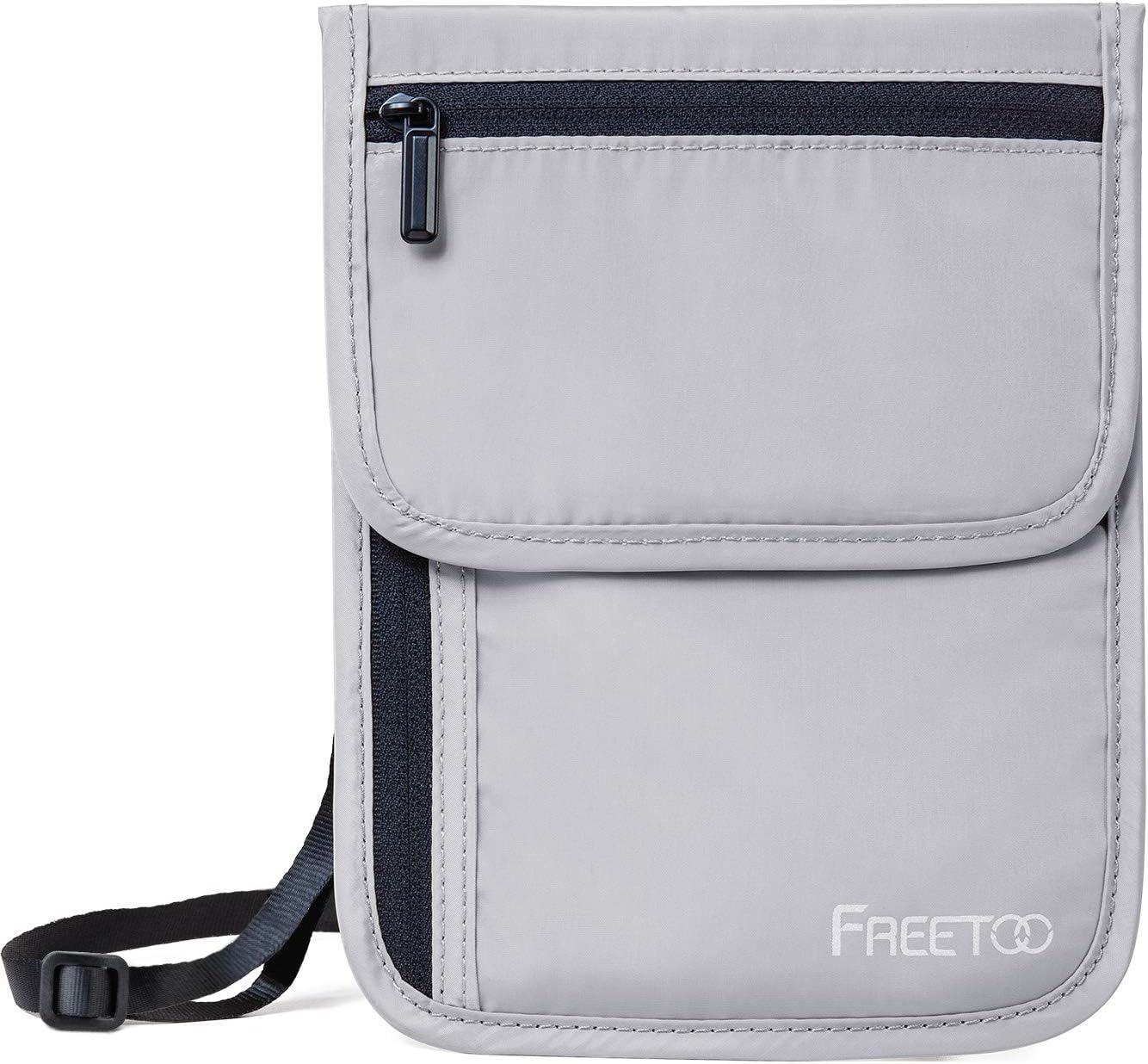 FREETOO Travel Neck Wallet Neck Pouch with RFID Blocking, Passport Holder Family Anti-Theft Hidden Passport Wallet for Men Women to Keep Your Passport Document and Credit Card Safe: Sports & Outdoors