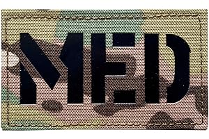 Hannah Fit 2x3.5 Infrared IR MED Medic EMS EMT Patch Tactical Vest Patch Hook-Fastener Backing (Multicam)