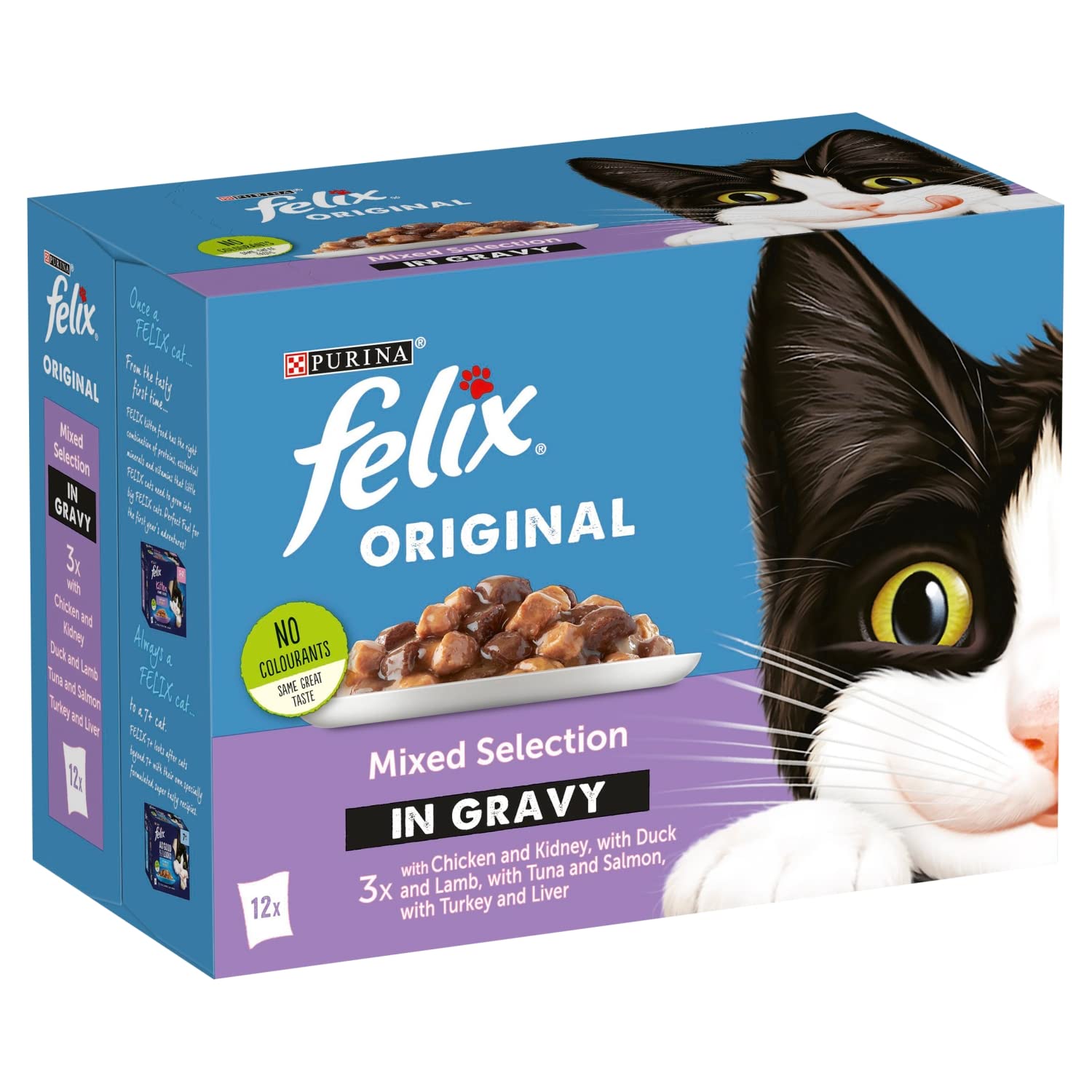 Felix Cat Pouches Mixed In Gravy 100g (12 Pouches)