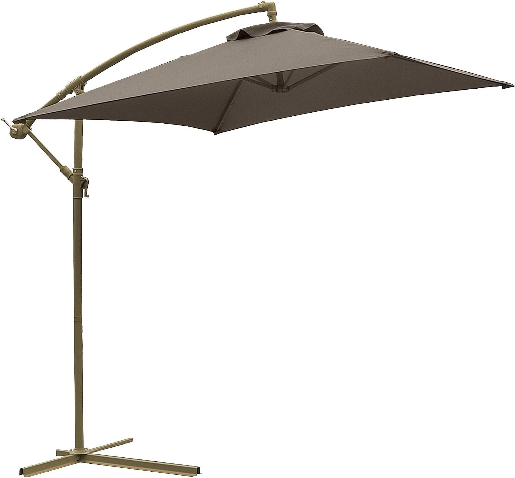 Astonica 50100752 Adjustable 9' Steel Ribbed Cantilever Umbrella with Base