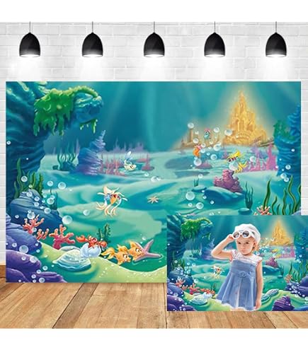 Yeele 12x6ft Underwater World Backdrop Under The Sea Colorful Fish Coral Marine Life Background Large Vinyl Photography Backdrop Themed Party Decoration Kids Baby Portrait Shooting Studio Props