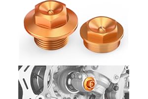 NICECNC M20XP1.5 Front Axle Shaft Lock Nut Set 70009081050，70009082000 Compatible with KTM 250-450 SXF 2015 125-500 SX SXF XC XCF EXC EXCF XCW TPI SD 6D 2016-2023,See Fitment