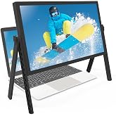 21 inch Screen Magnifier for Laptop ，3D HD Screen Expanders for Movies, Videos, and Gaming, Screen Enlarger with Adjustable Angle Design Amplifier Desktop Magnifying for Seniors Reading (Black)