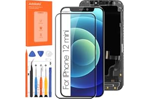 ARBILATO Screen for iPhone 12 Mini Screen Replacement for iPhone A2399 LCD Screen A2176,A2398,A2400 Touch Display Digitizer Assembly Repair Parts（Black）